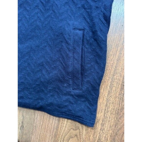 Champion Womens Sz Medium Navy‎ Blue 1/4 Zip Knit Sweatshirt Penn State Textured - Picture 5 of 8